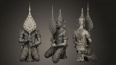 Indian sculptures Guardian angel 3d model